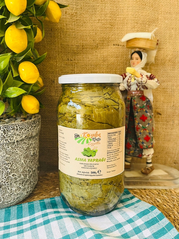 Kuru Basım Yaprak 1'lik Kavanoz