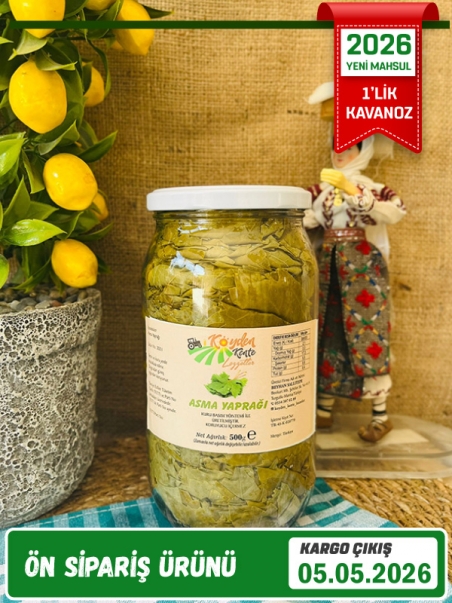 Kuru Basım Asma Yaprak 1'lik Kavanoz