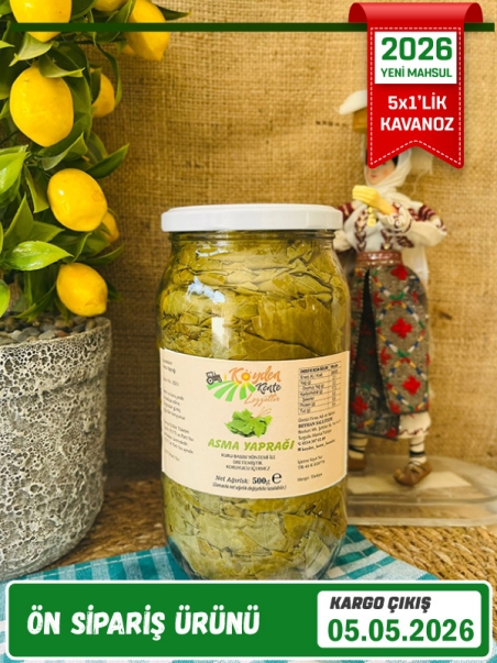 Kuru Basım Asma Yaprak 5x1'lik Kavanoz