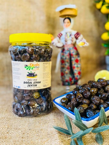 Yağlı Sele Siyah Zeytin 1 Kg.
