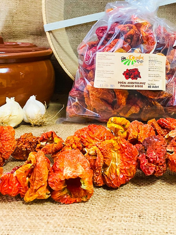 Doğal Kurutulmuş Dolmalık Biber